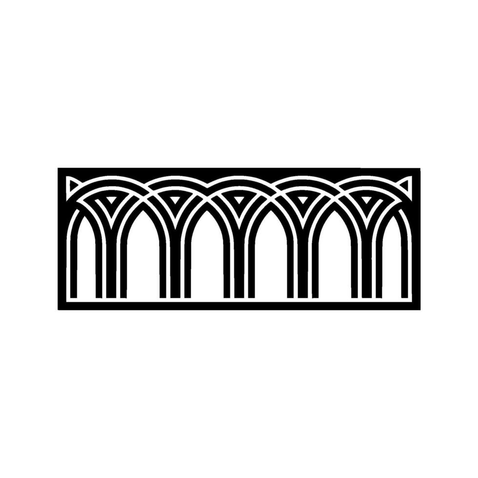 Geometric Archway, Art Deco Pattern, Minimalist vector
