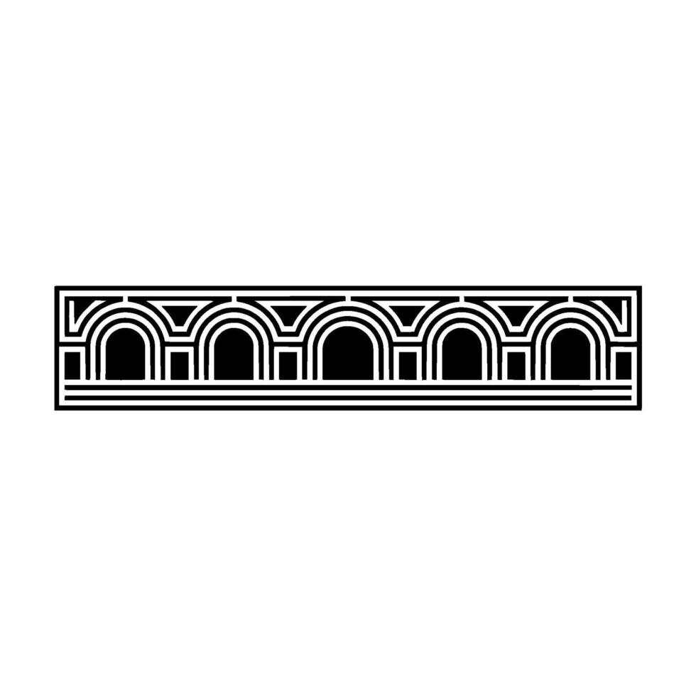 Geometric Arch Border, Minimalist , Modern Pattern, Lineart vector