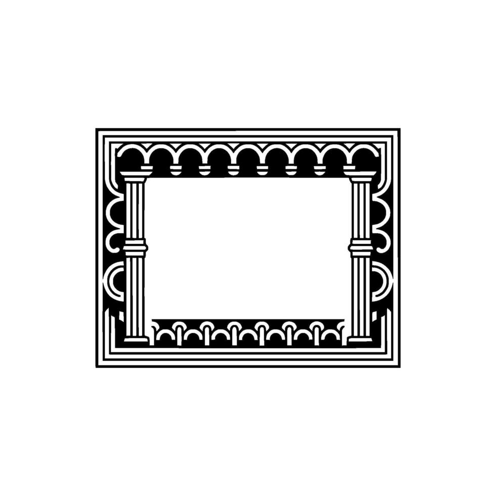 Art Deco Frame, Geometric Ornamentation, Vintage - Classical vector
