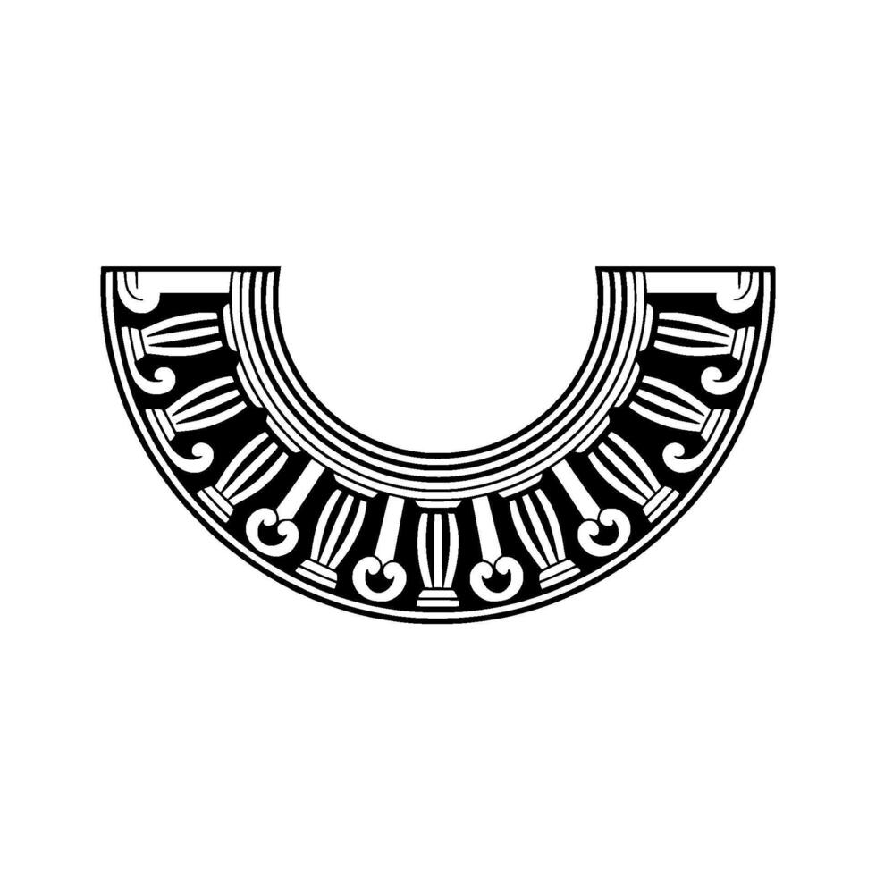 Stylized Tribal Collar, Ancient Motif, Minimalist vector