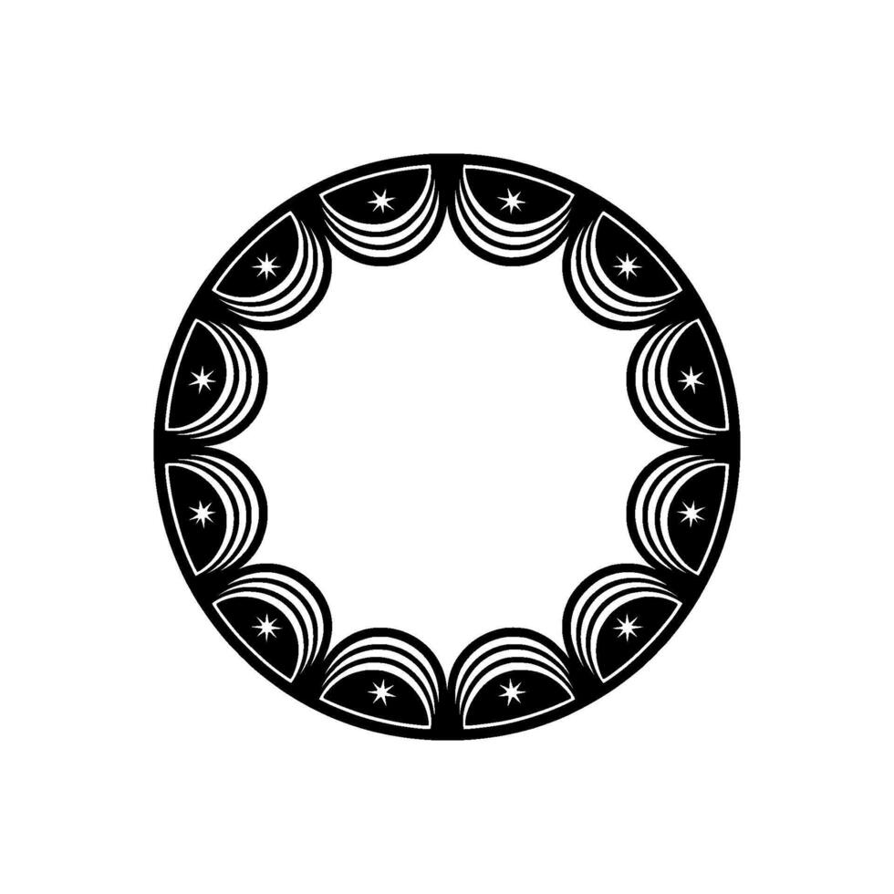 Circular Tribal Emblem, Minimalist, Geometric vector