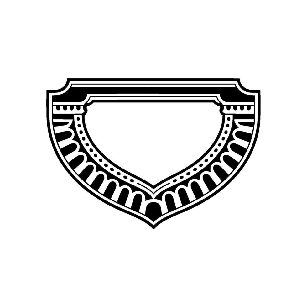 Vintage Shield Emblem, Elegant Protection, Classic vector