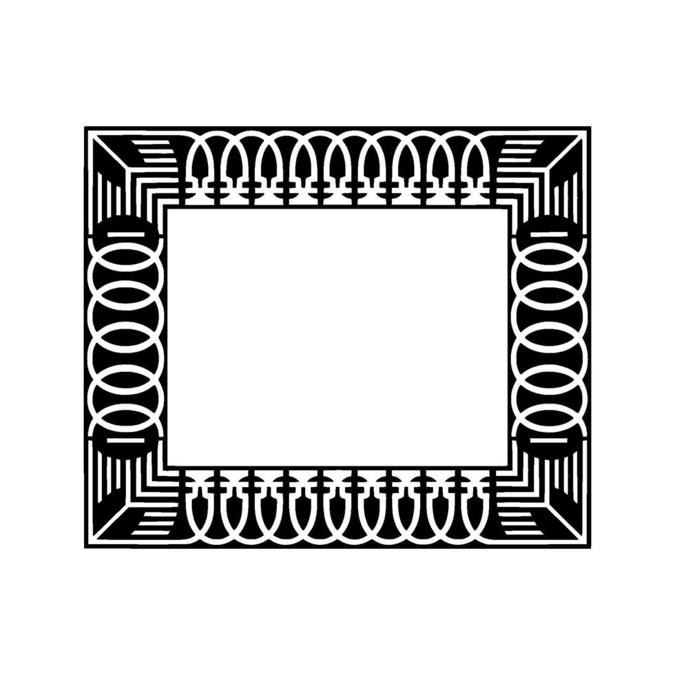 Geometric Deco Frame,Elegant Border, Minimalist, Illustration vector
