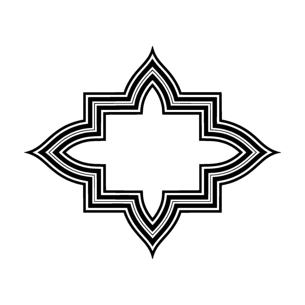 Geometric Starburst, Minimalist , Elegant Outline vector
