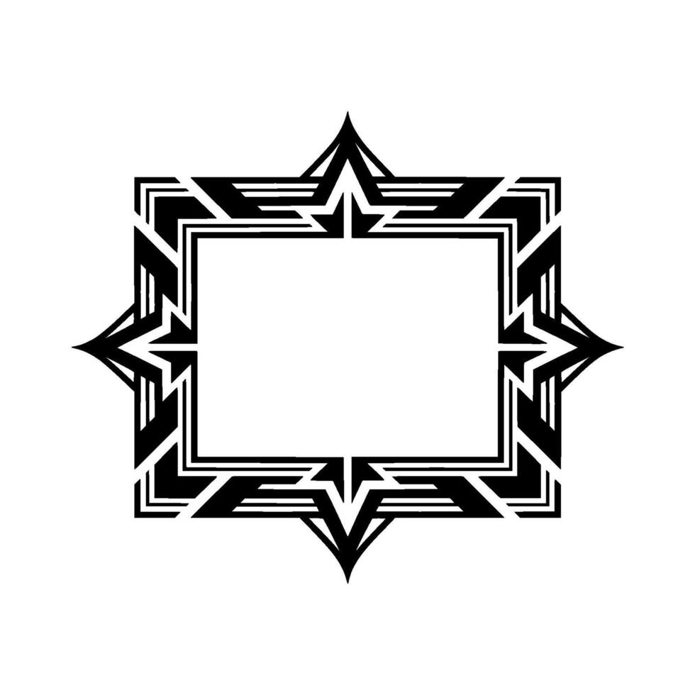 Geometric Deco Frame,Minimalist , Blank Space, Pattern vector