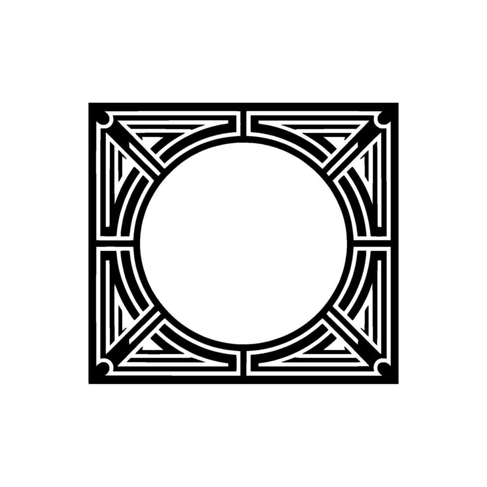 Geometric Deco Circle, Minimalist , Elegant vector