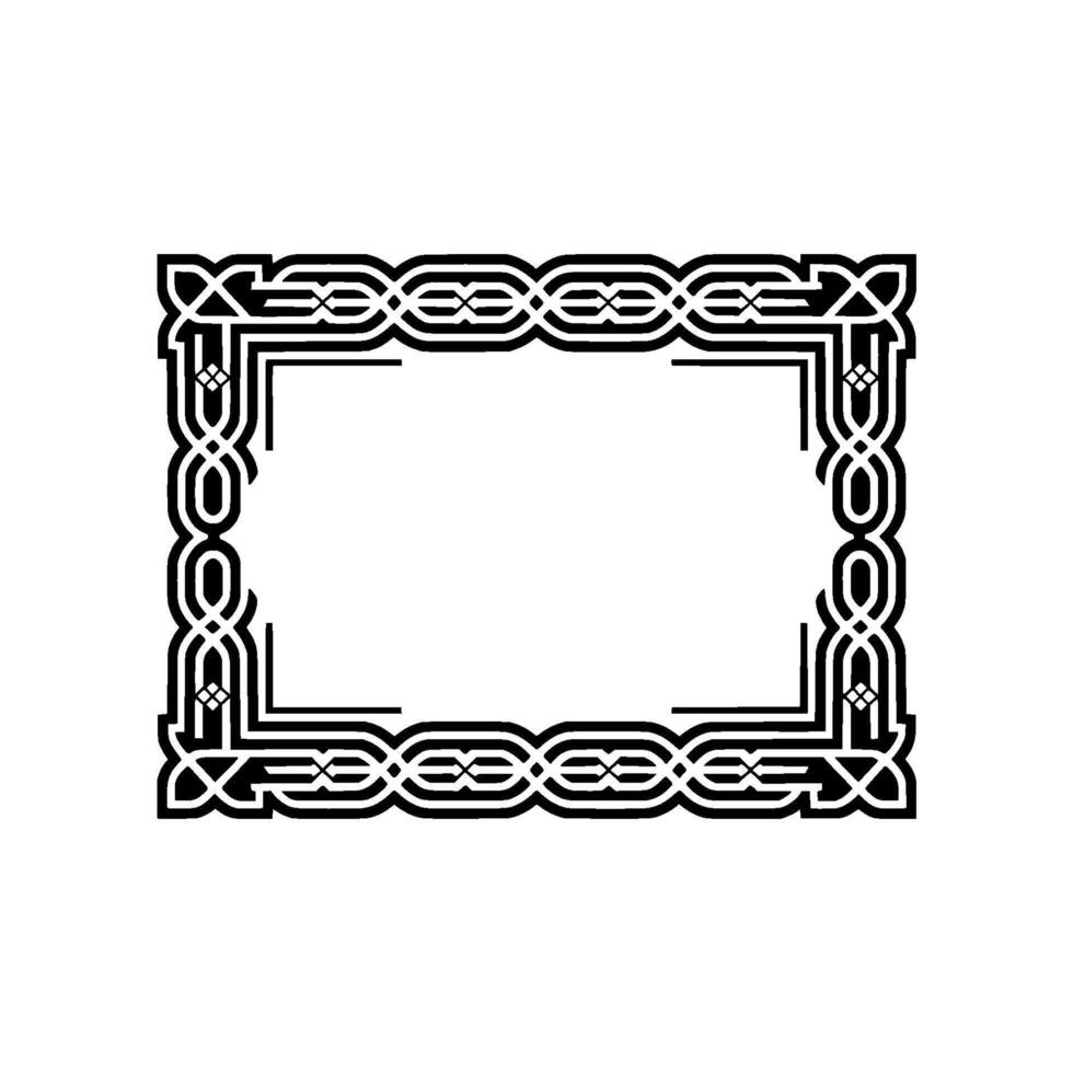 Intricate Celtic Frame, Vintage , Elegant Border, Ornate vector
