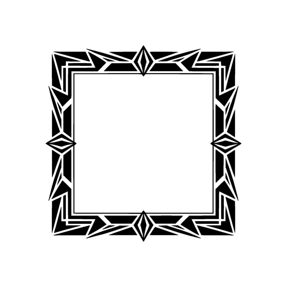 Geometric Deco Frame,Minimalist , Elegant Border, alternate version 27 vector