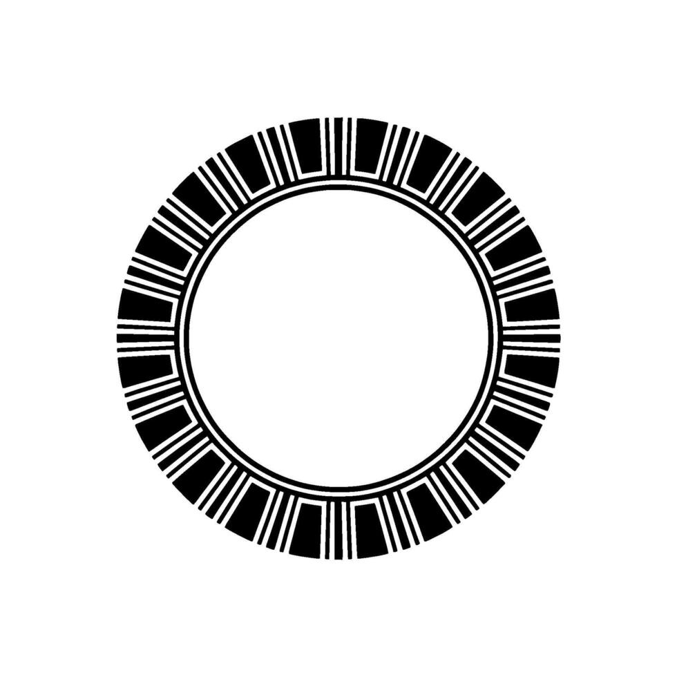Geometric Circle Frame,Minimalist , Modern, Outline vector