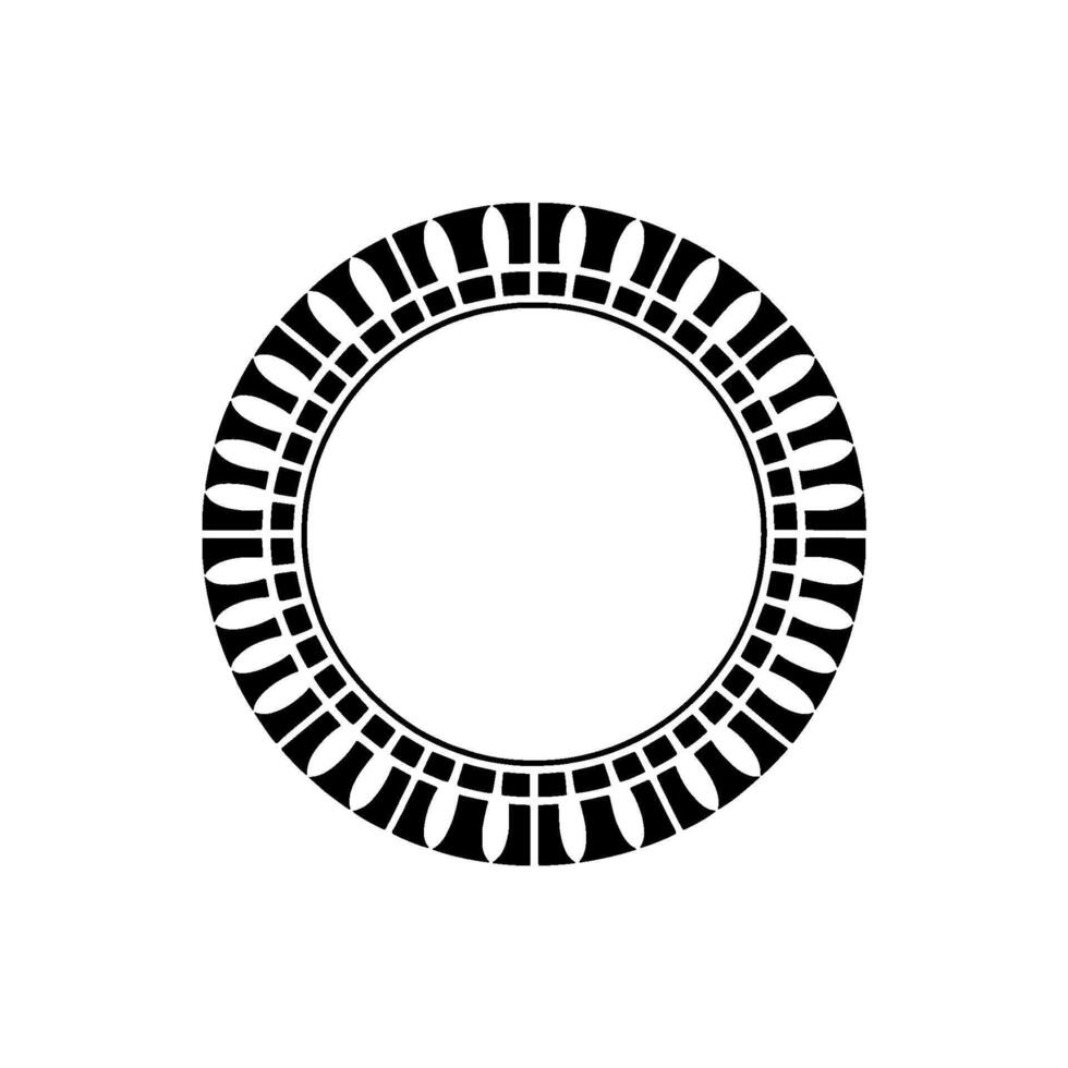 Geometric Circle Frame, Minimalist , Abstract Pattern - Decorative vector