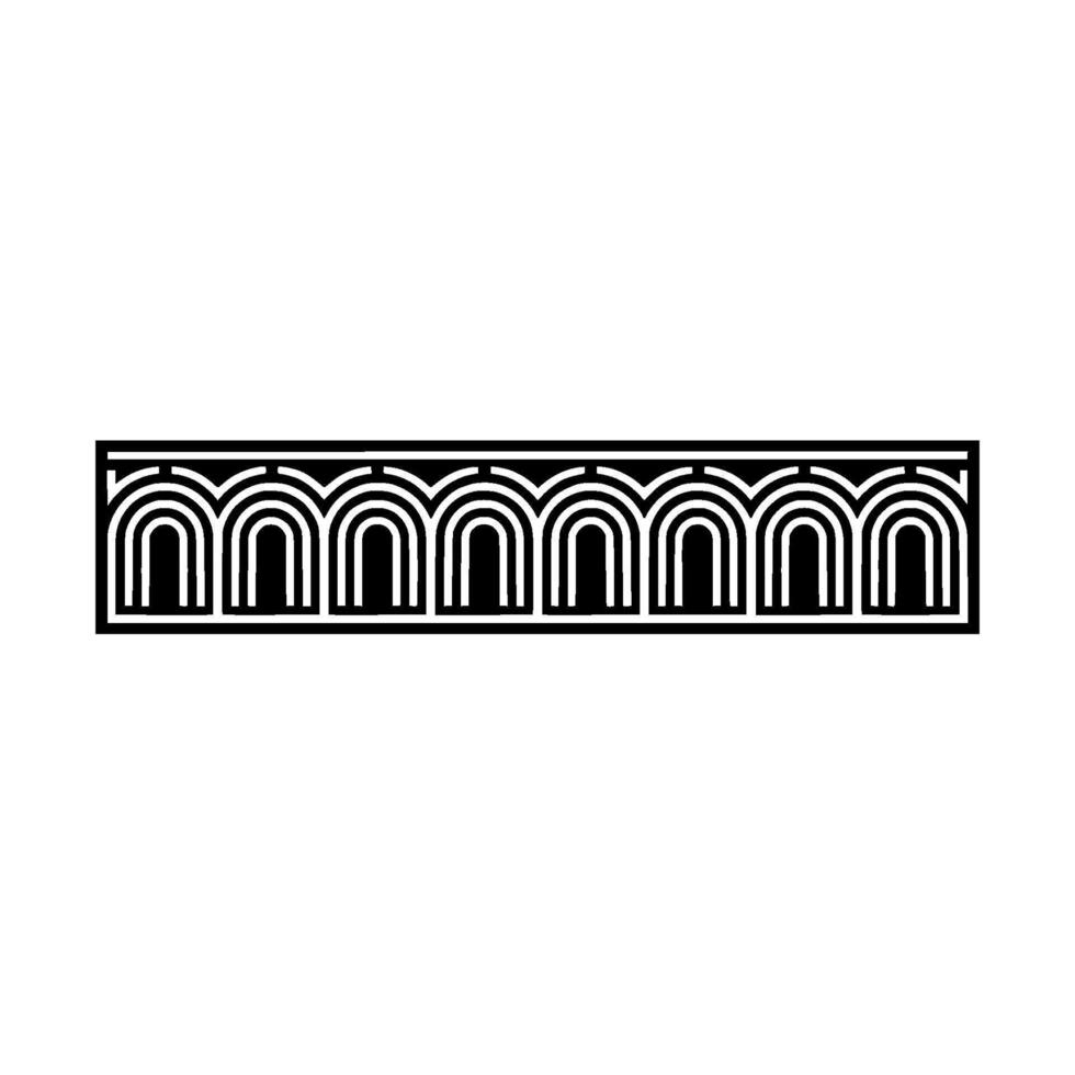 Geometric Arch Border, Minimalist , Modern Pattern, Abstract vector