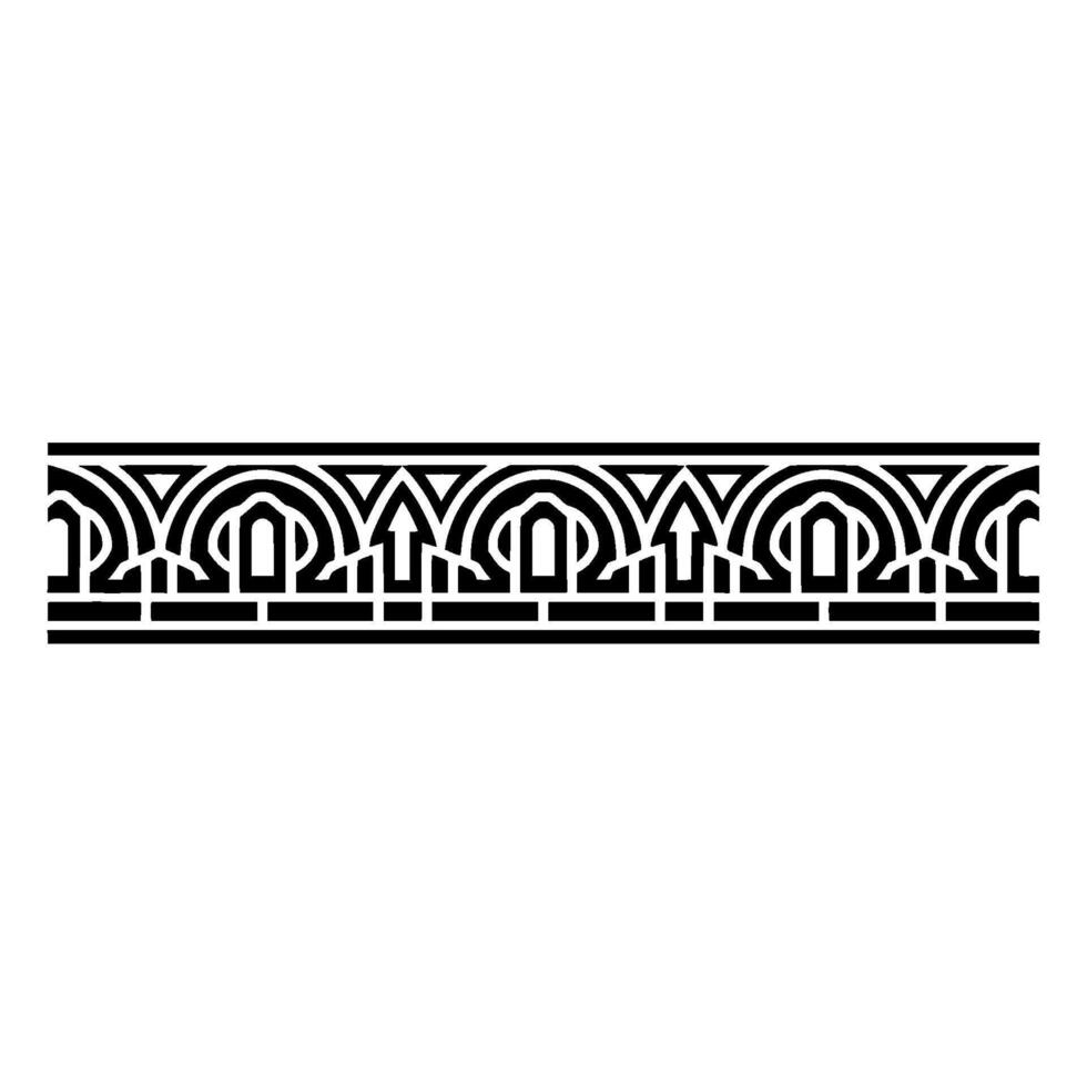 Art Deco Border Geometric Ornamentation, Vintage Style, Pattern vector