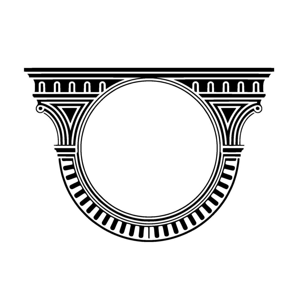 Art Deco Arch Frame, Minimalist , Elegant Outline vector