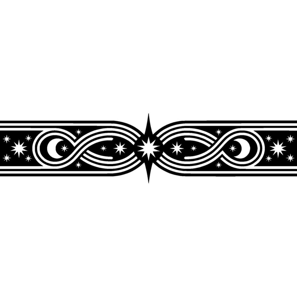 Ornate Celestial Border, Vintage , Elegant Division vector