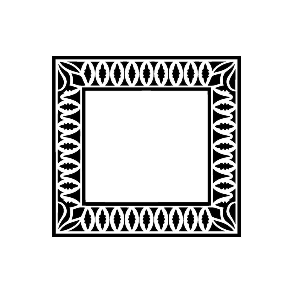 Geometric Frame,Intricate Ornamentation, Minimalist vector