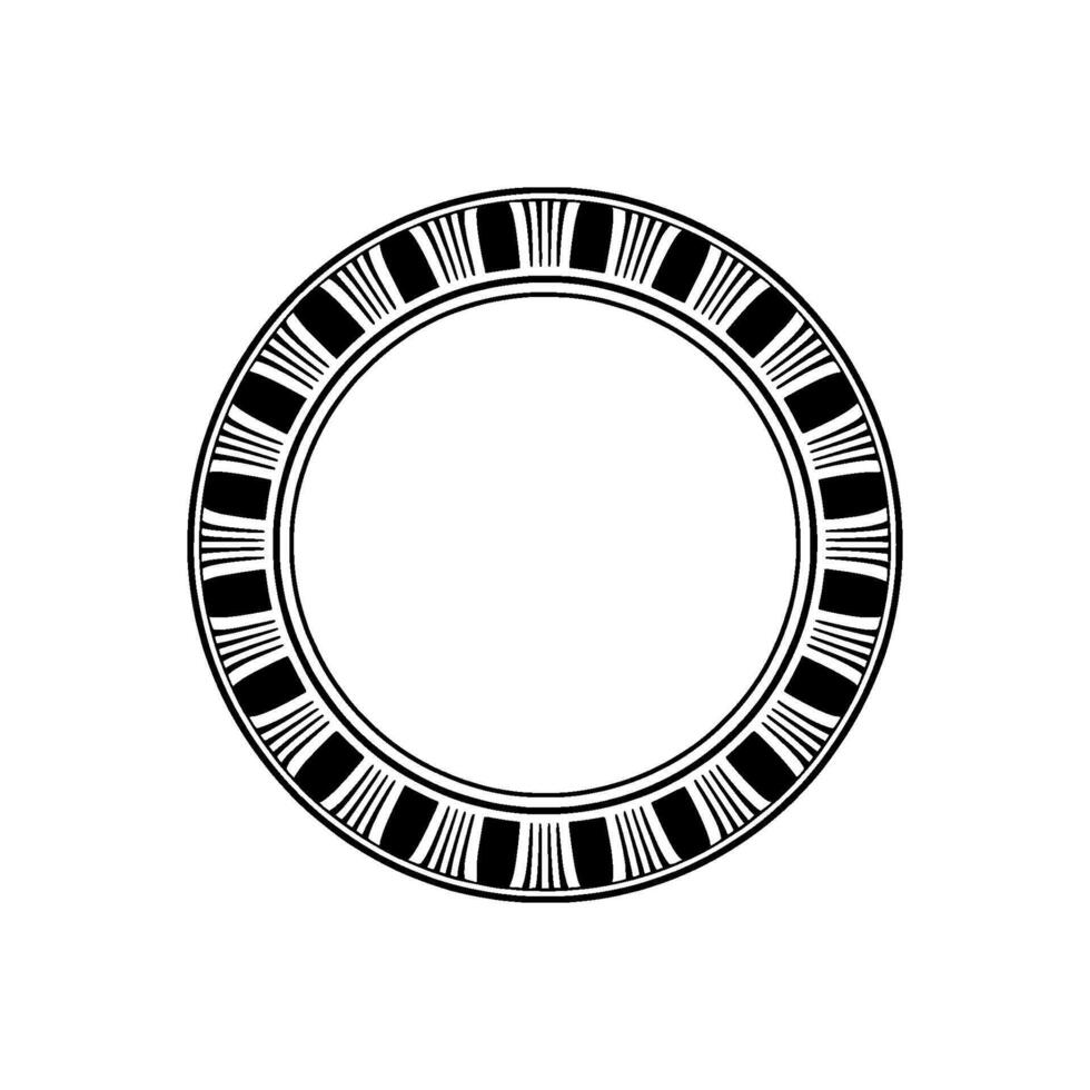 Geometric Circle Border, Vintage Style, Minimalist vector