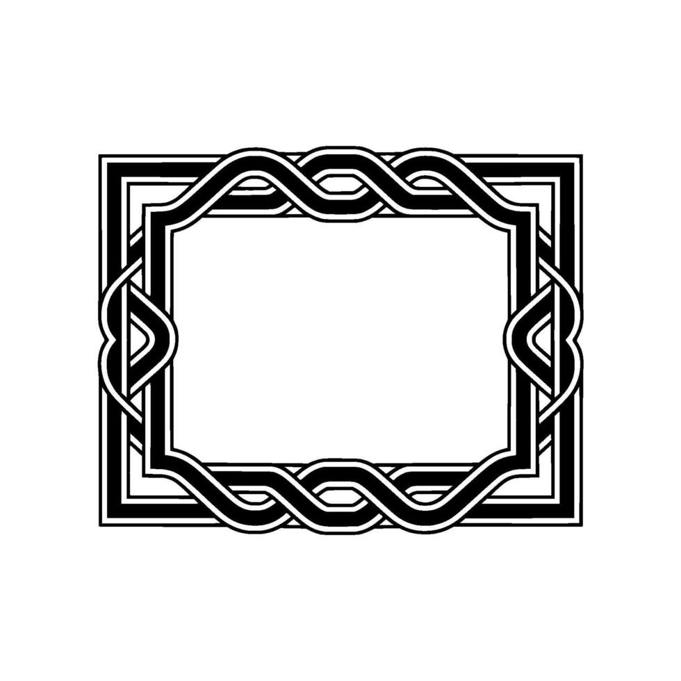 Intricate Celtic Frame, Elegant Border, Vintage - Knotwork vector