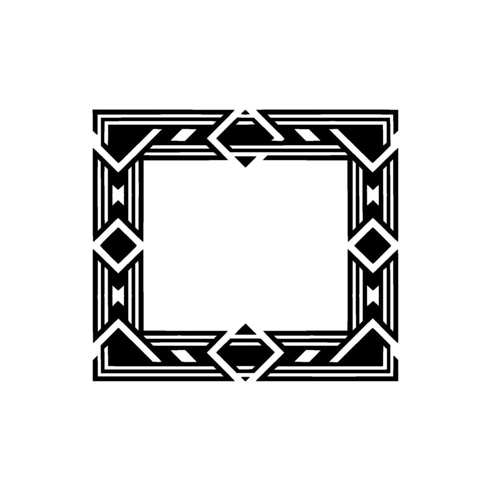 Art Deco Frame, Geometric Elegance, Vintage, Typography vector
