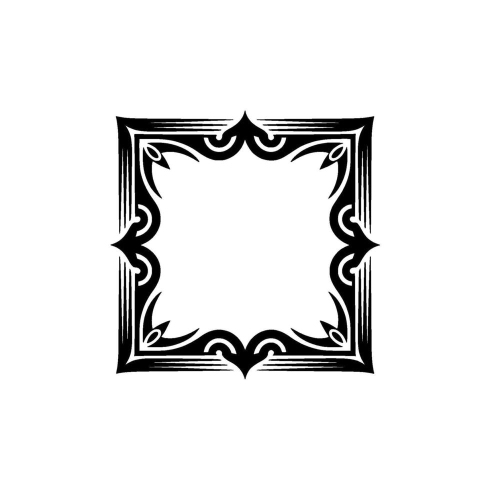 Intricate Black Frame,Decorative Border, Vintage, Ornamentation vector