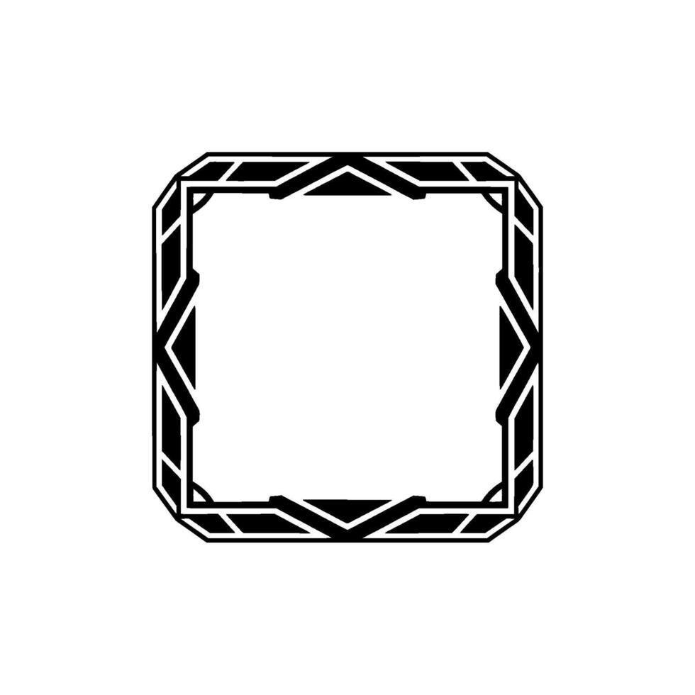 Geometric Deco Frame,Minimalist, Background vector