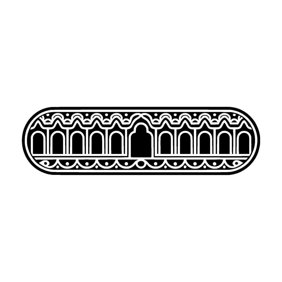 Geometric Ornament, Minimalist , Black White vector