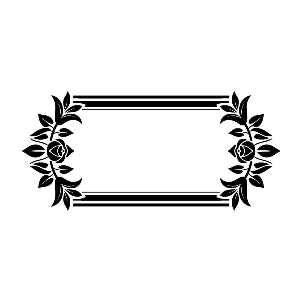Elegant Floral Frame, Vintage , Decorative Border, Illustration vector