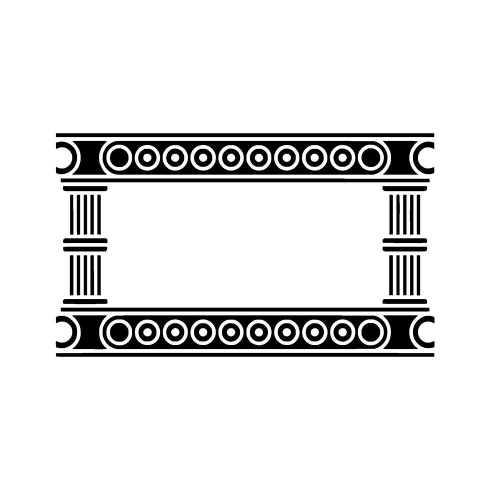 Art Deco Frame, Geometric Ornamentation, Classical Influence vector