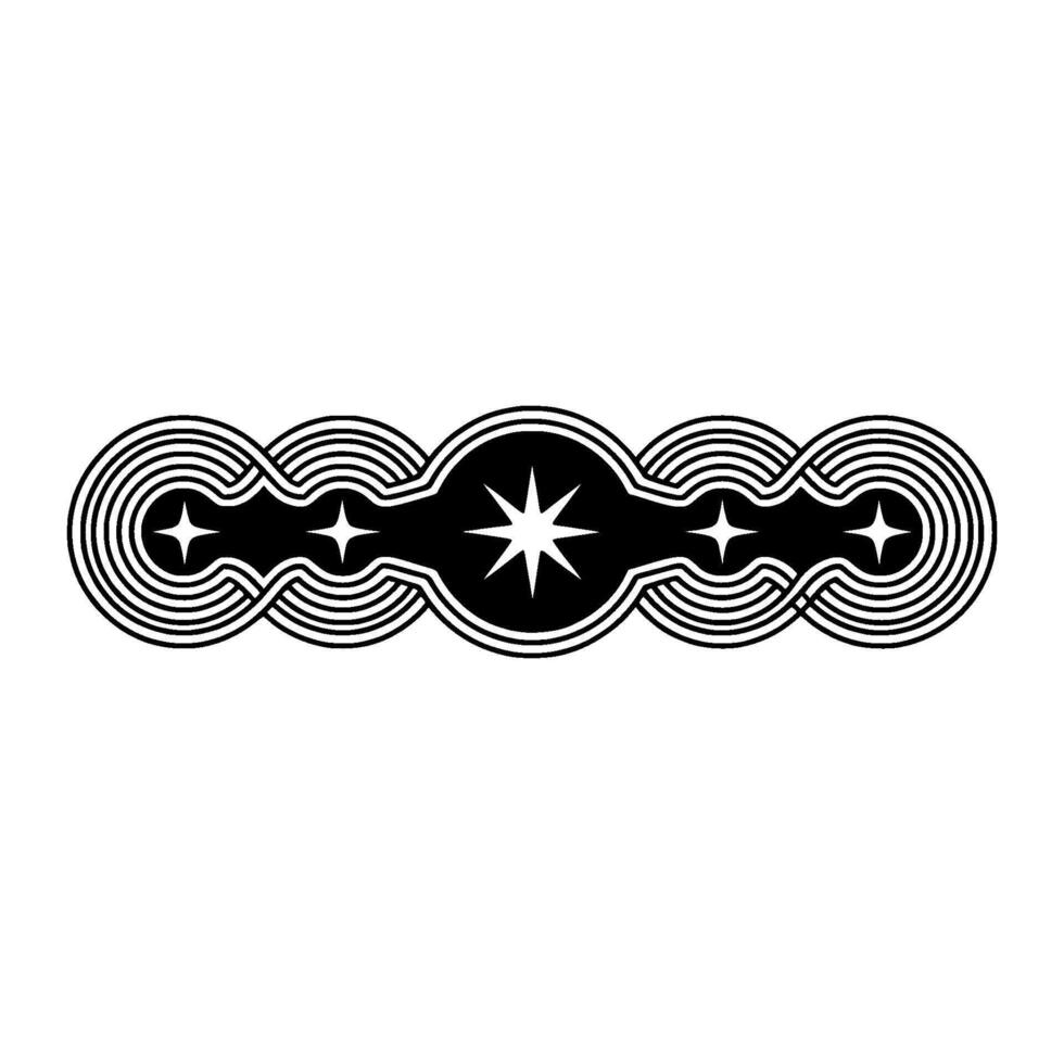 Abstract Wave Star Ornament, Geometric vector