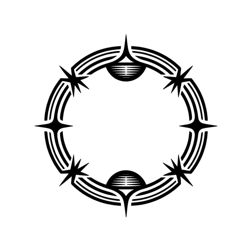 Tribal Circle, Celestial Motif, Minimalist vector