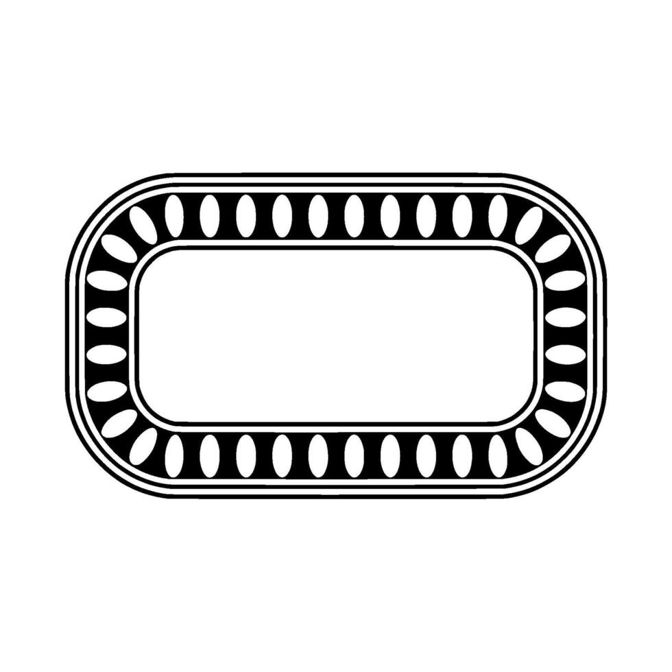 Minimalist Oval Frame, Geometric , Negative Space vector
