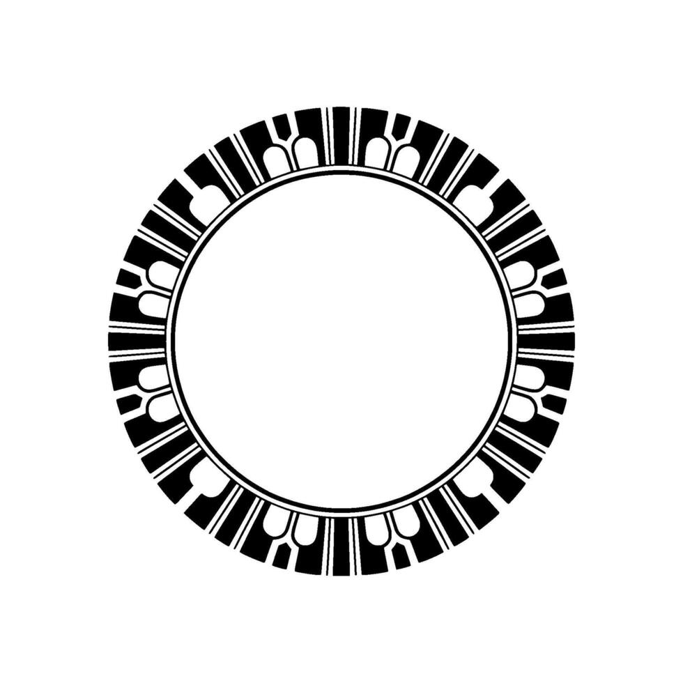 Geometric Circle Frame, Minimalist , Abstract Pattern - Stylized vector