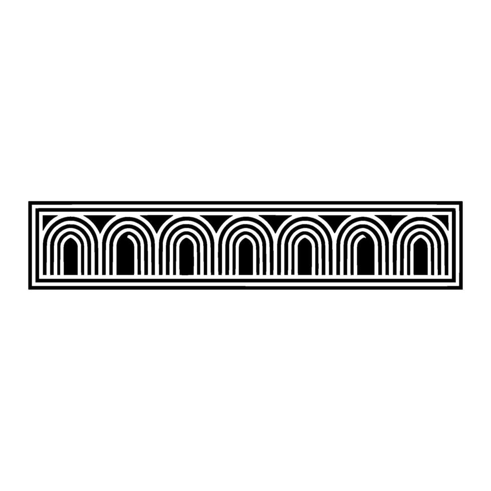 Geometric Arch Border, Minimalist , Retro Aesthetic vector