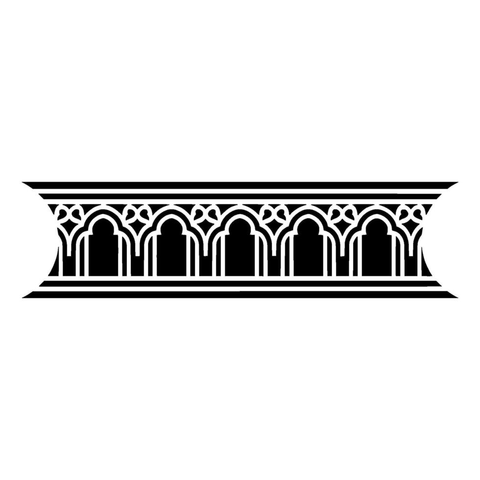 Ornate Archway Border, Gothic , Minimalist Style vector