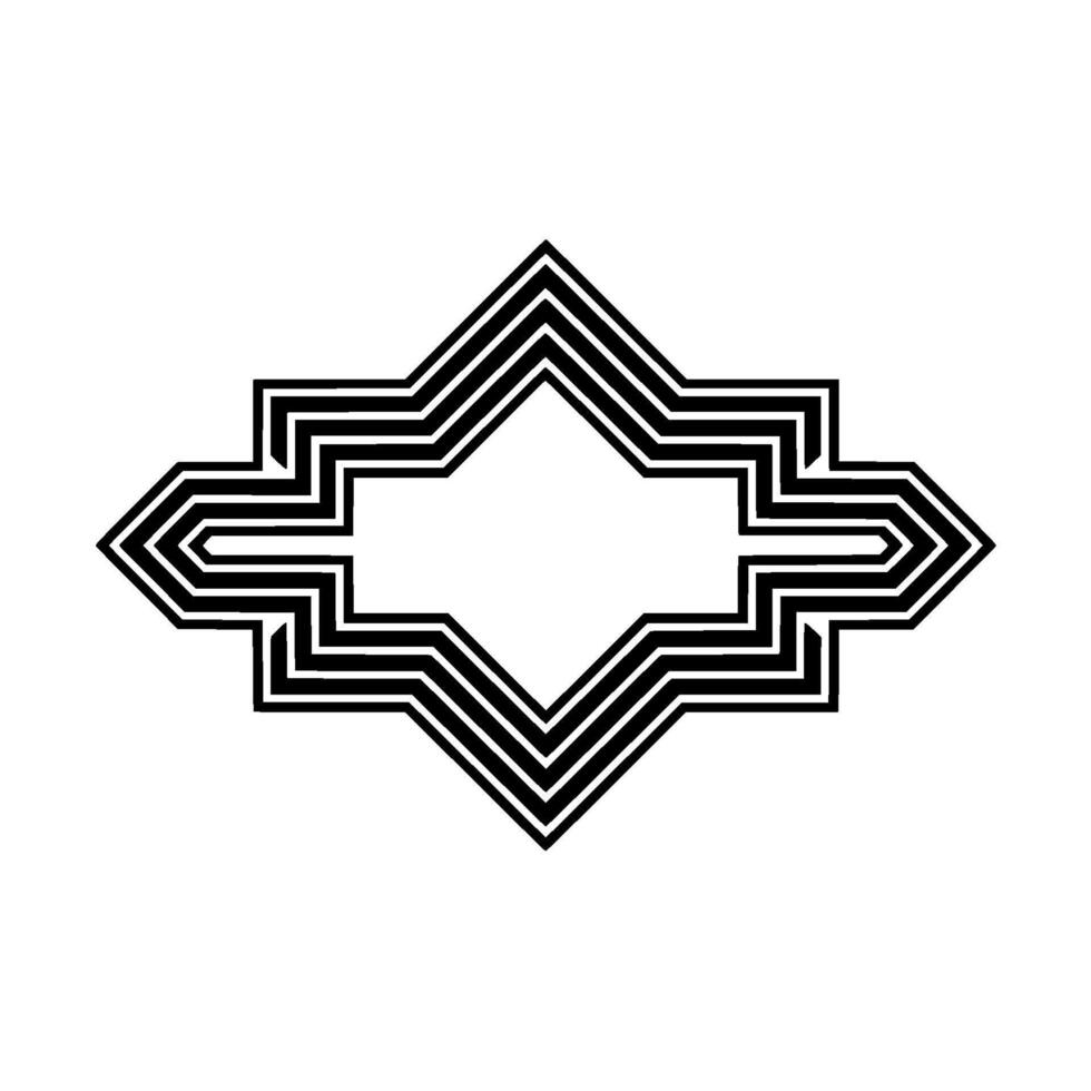 Geometric Diamond , Layered Lines, Minimalist vector