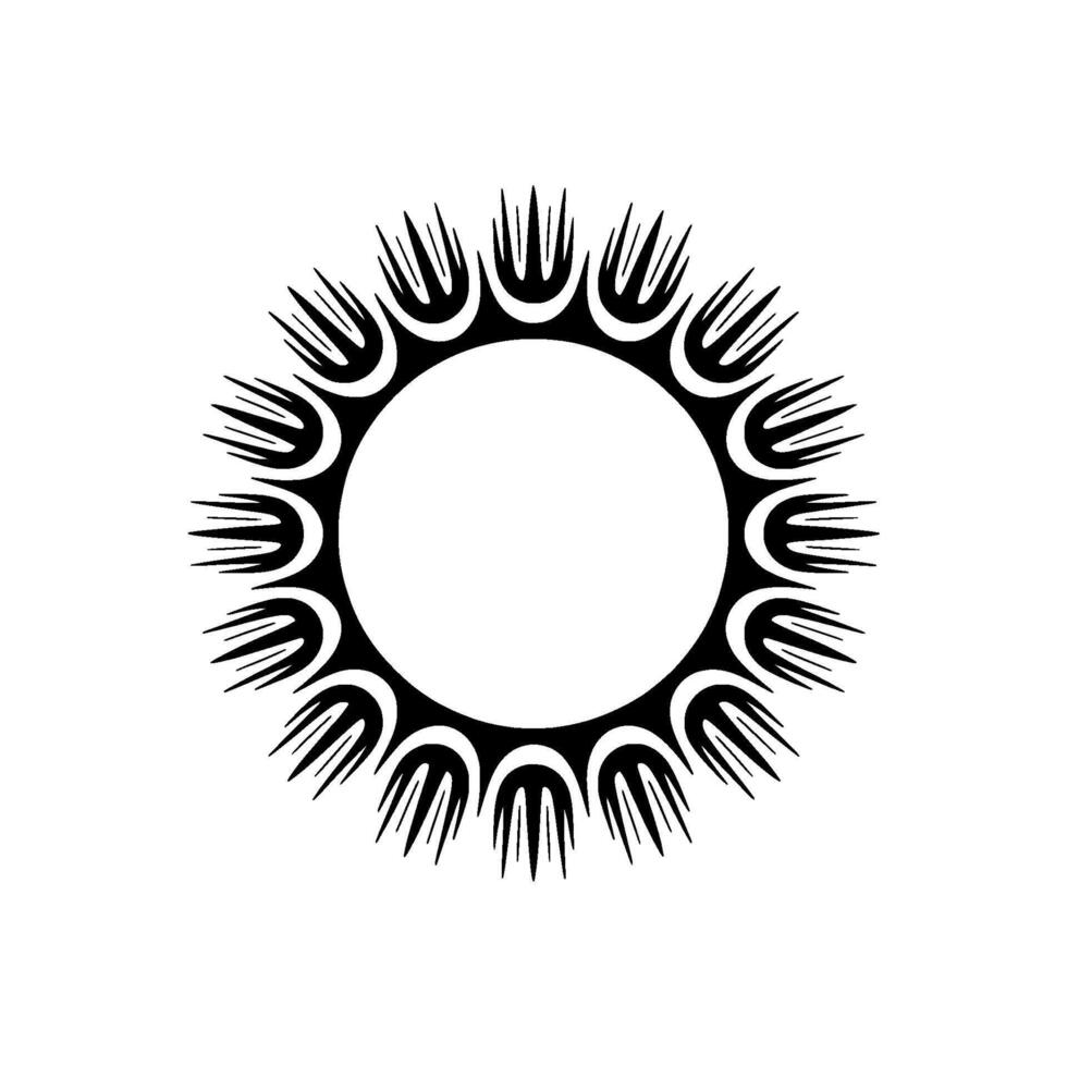 Stylized Crescent Moon, Sharp Edges, Minimalist vector