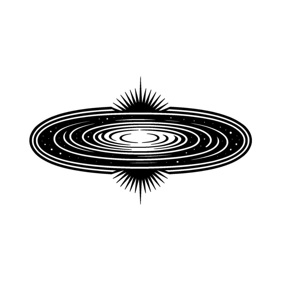 Celestial Ripple Abstract Cosmic Vortex Emblem vector