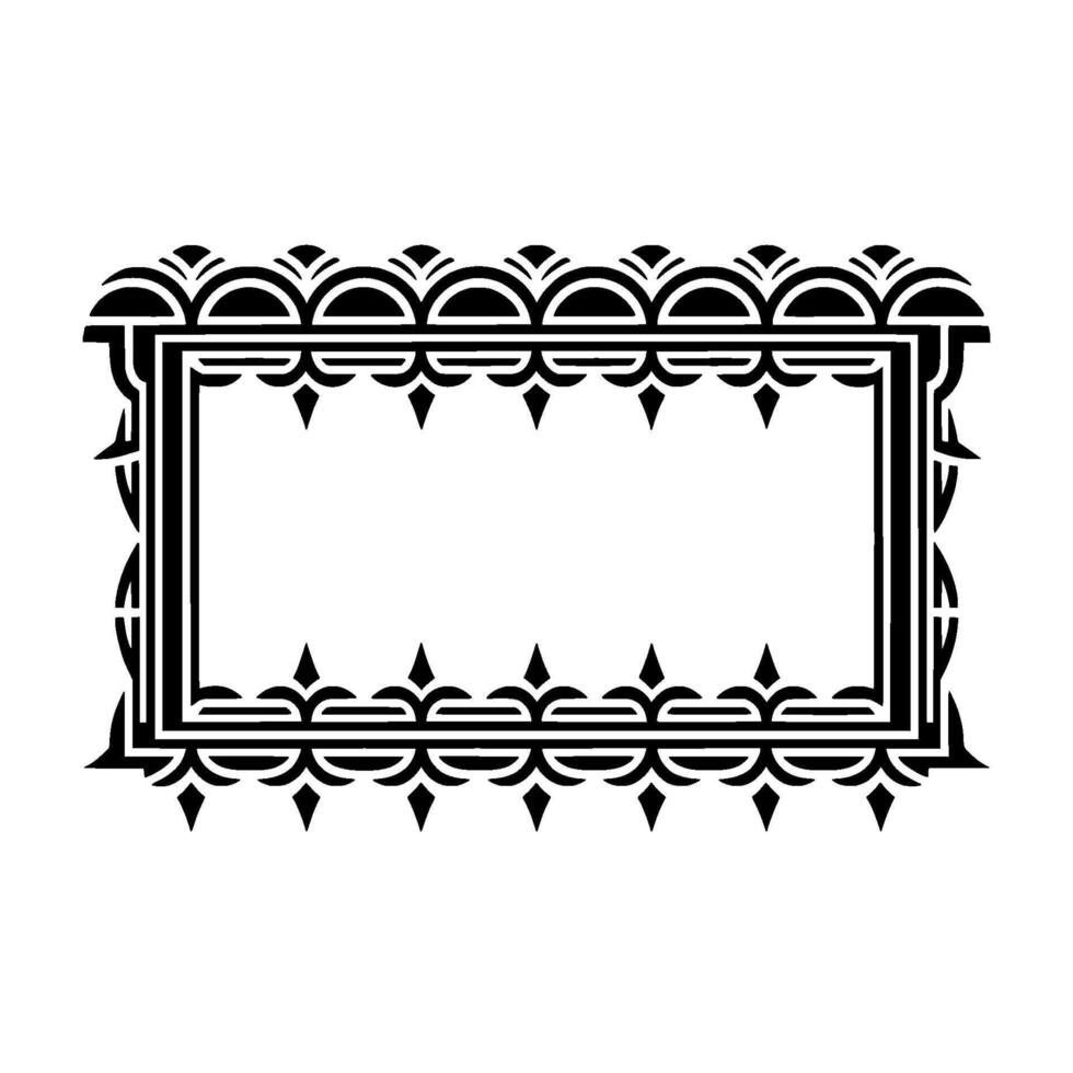 Art Deco Frame, Geometric Ornamentation, Vintage Elegance, Illustration vector