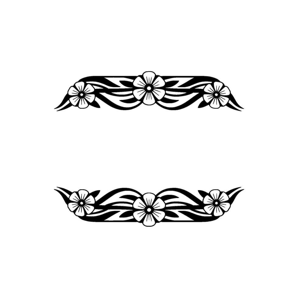 Tribal Floral Border, Vintage Elements vector