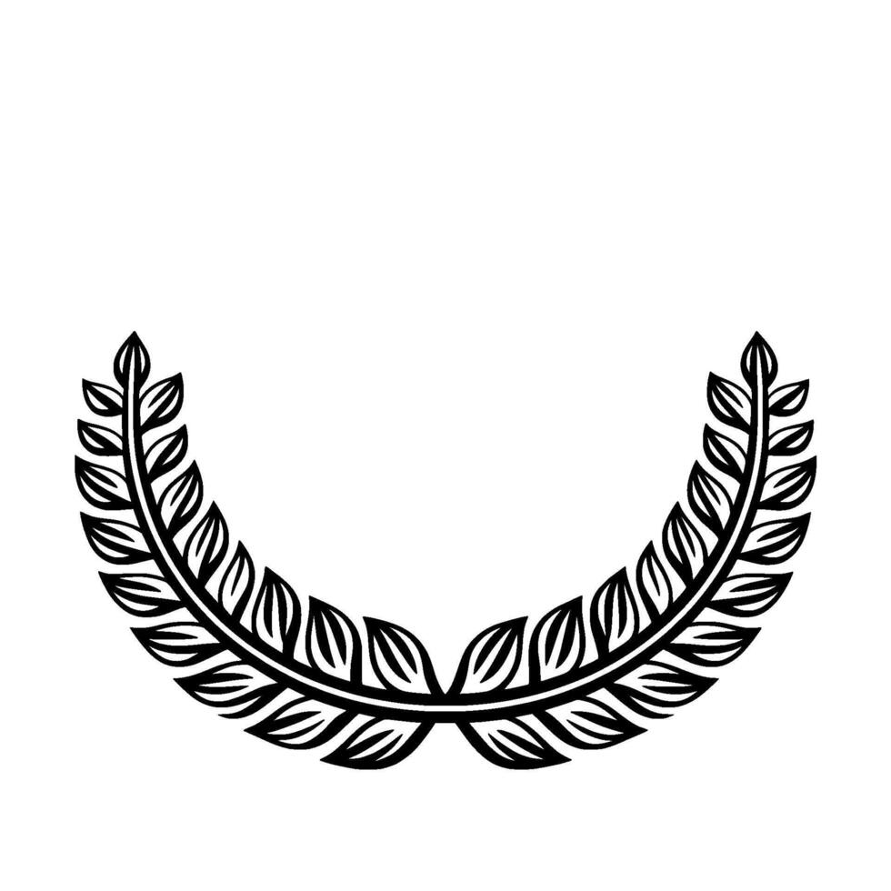 Elegant Laurel Wreath, Minimalist, Foliage vector