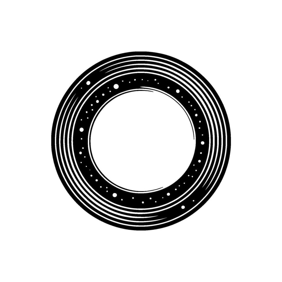 Abstract Orbital Ring, Textured Circular Motif vector