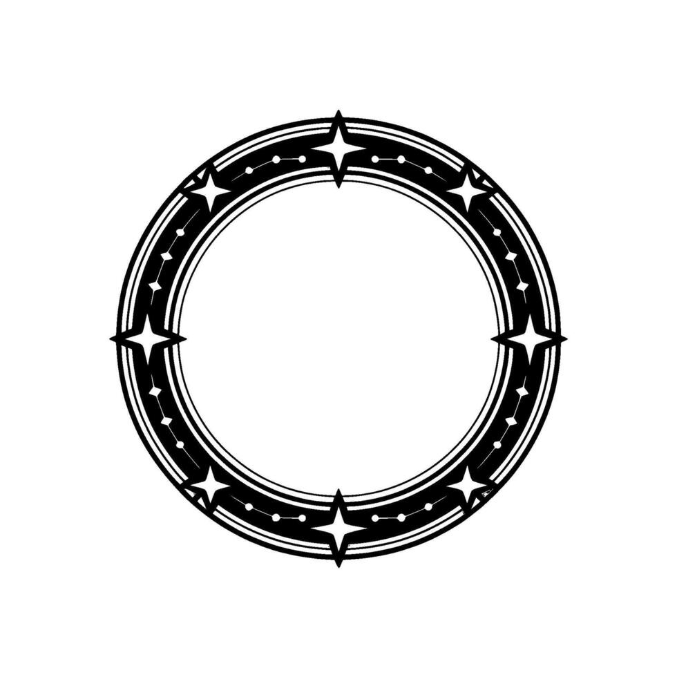 Celestial Ring Starry Ornament vector
