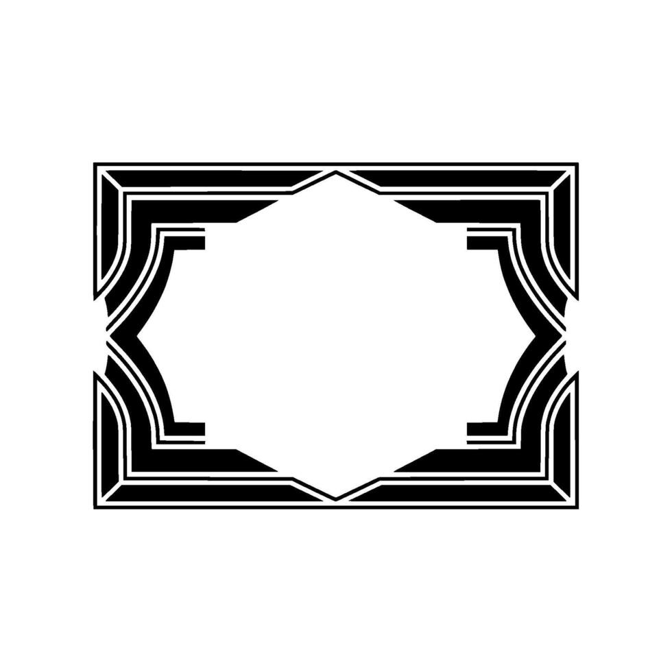 Geometric Deco Frame,Minimalist , Elegant Border, alternate version 31 vector