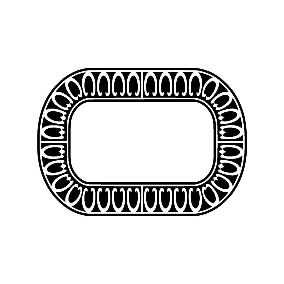 Stylized Oval Frame, Intricate Ornamentation, Minimalist vector