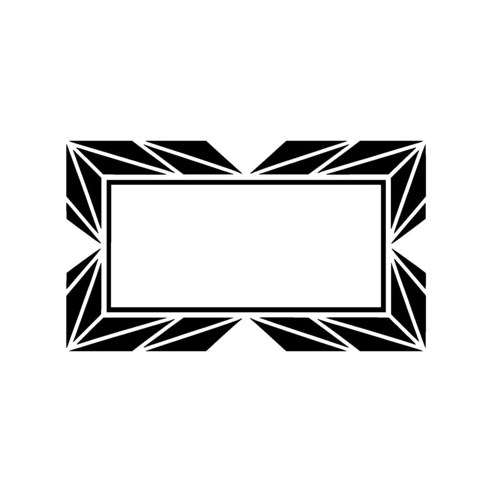 Geometric Frame, Sharp Angles, Minimalist vector