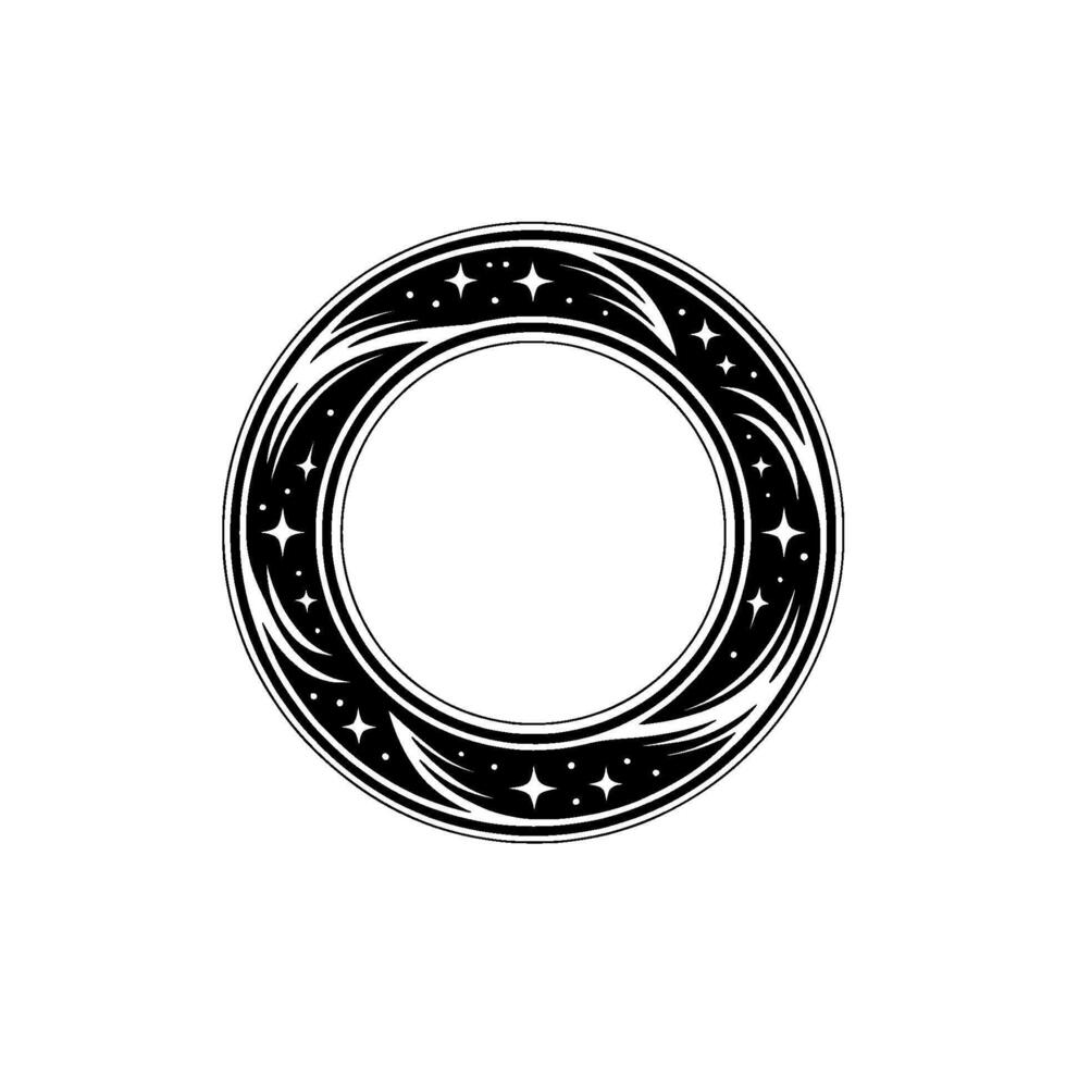Celestial Tribal Ring, Minimalist vector