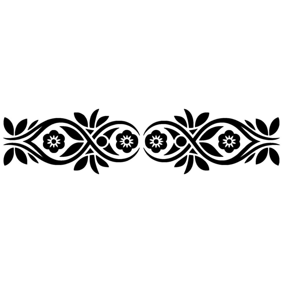 Elegant Floral Border, Vintage , Decorative Element, alternate version 21 vector