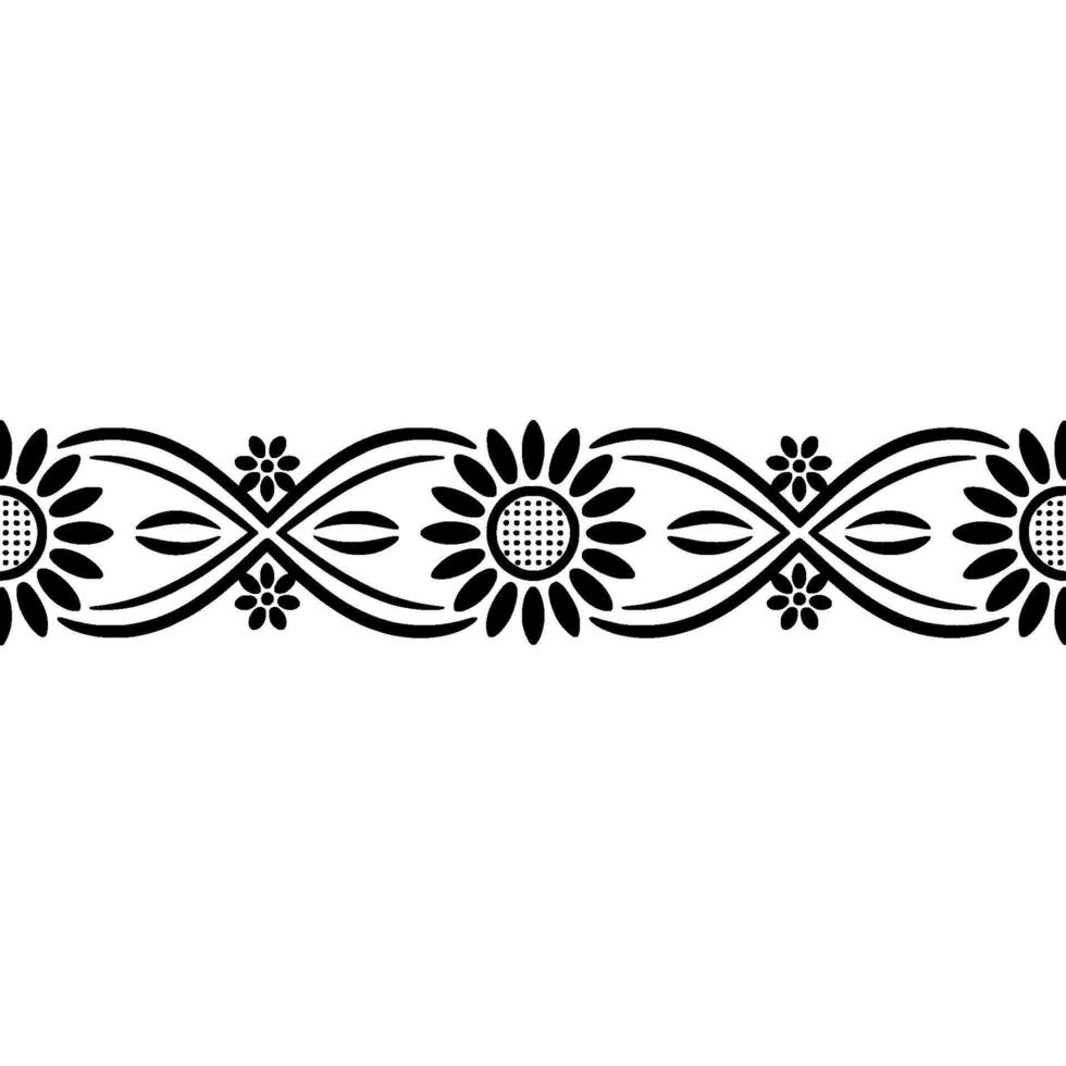 Elegant Floral Border, Vintage , Decorative Element, alternate version 23 vector