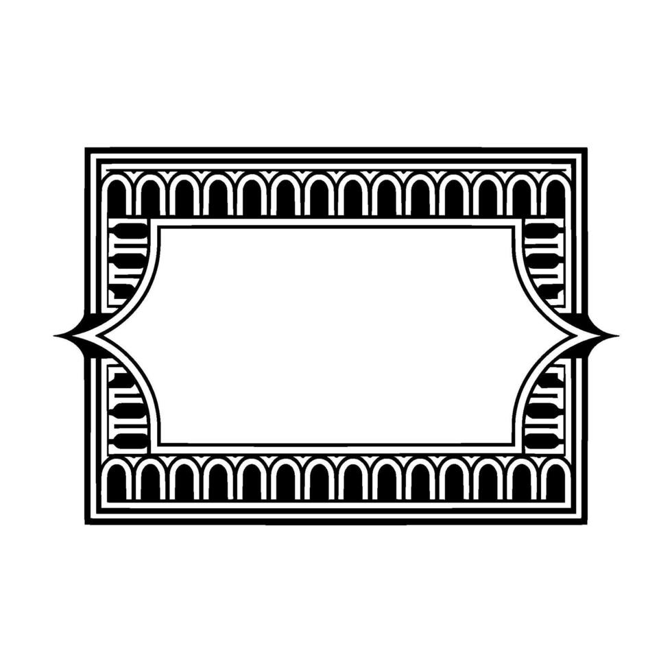 Art Deco Frame, Geometric Ornamentation, Vintage Elegance, Composition vector