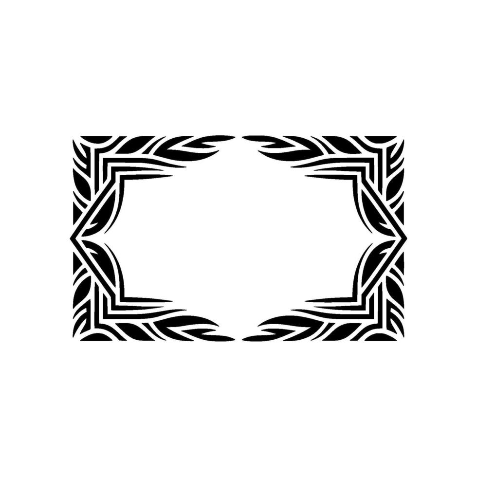 Tribal Frame, Geometric , Minimalist Border, Abstract Ornamentation vector