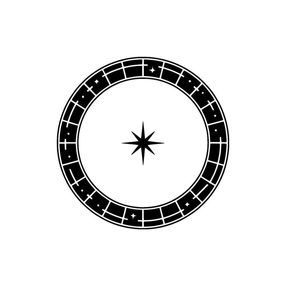 Celestial Portal Geometric Starburst Emblem vector